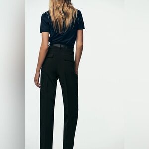 Zara flat Front Cropped Tapered Leg Pant